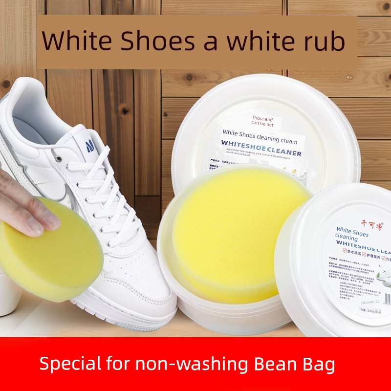 White Shoes Cleaning Cream Whitening and Yellowing Cleaning Agent Shoe Brushing Wiping Clean Disposable Cleaning Shoes Shoe Polishing Marvelous Shoes Cleaning Agent