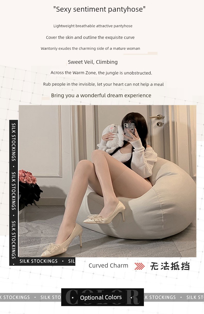 Ultra-Thin Black Lace Stockings for Women