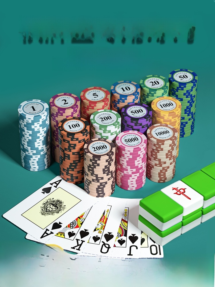 Mahjong Crown Chips Special Card for Chess and Card Room Texas Gaming Chip Set Poker Chips Tokens for Playing Cards