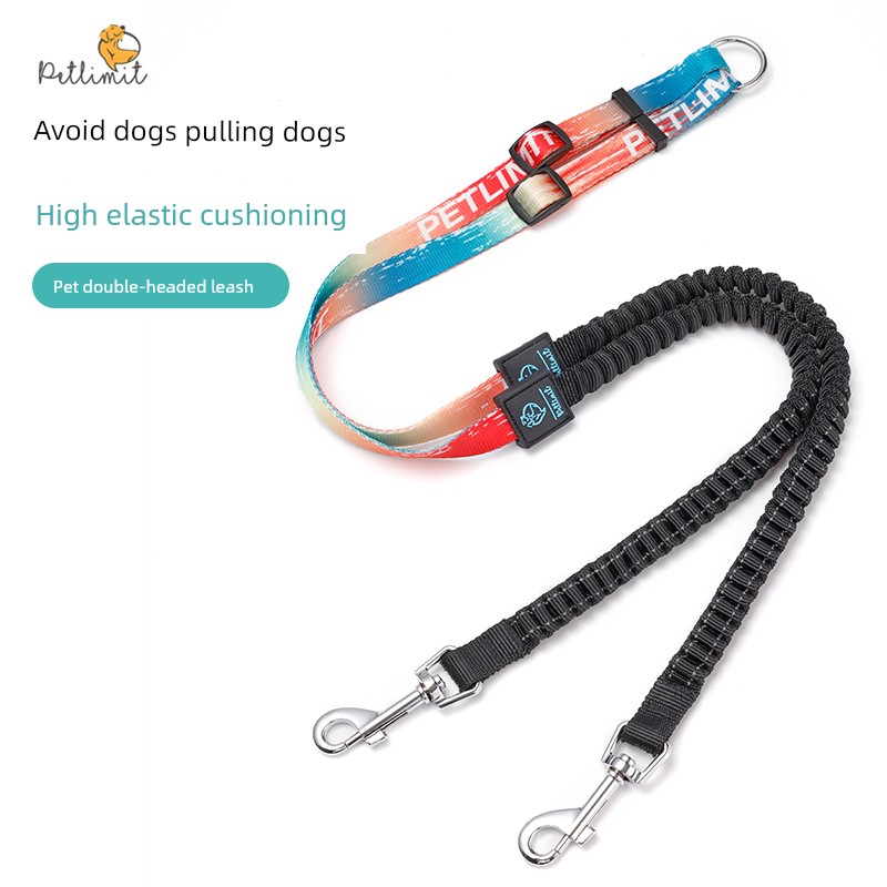 Double-Headed One-to-Two Adjustable Stretch Explosion-Proof Dog