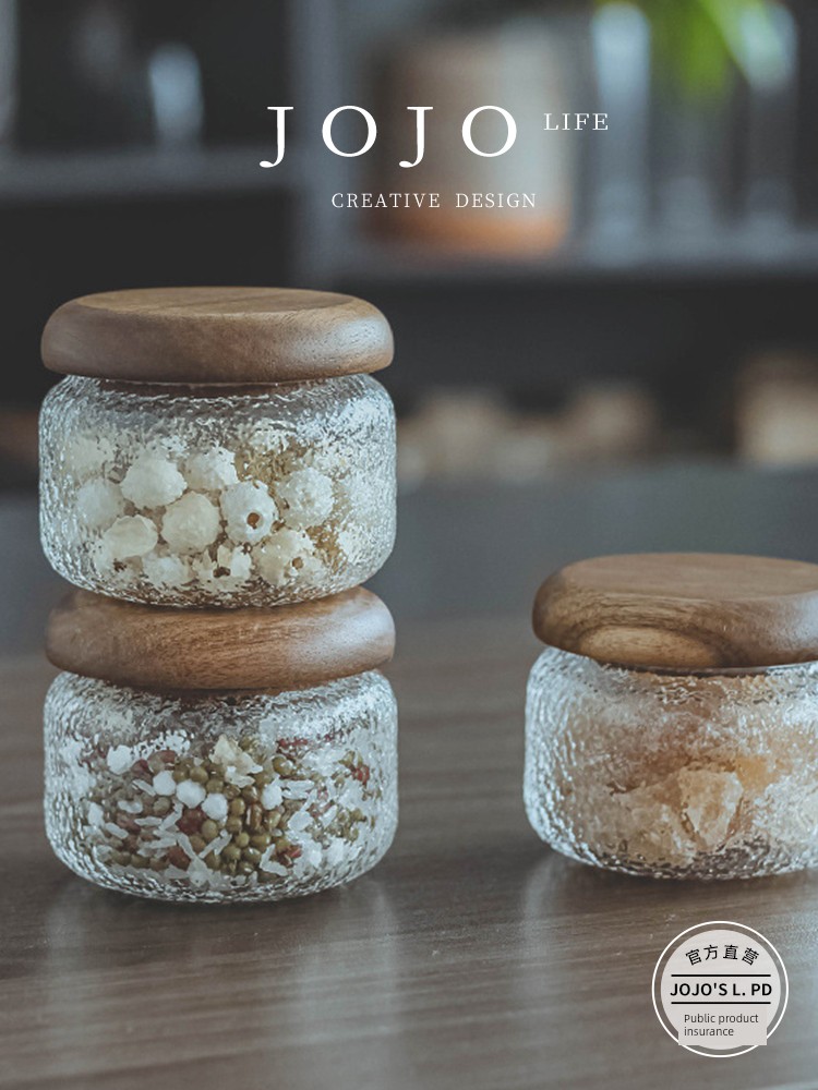 Jojo's L. Pd. Bell. Tea Jar Dried Fruit Snack Grains Glass Sealed Storage Tank | Pick-up Ling