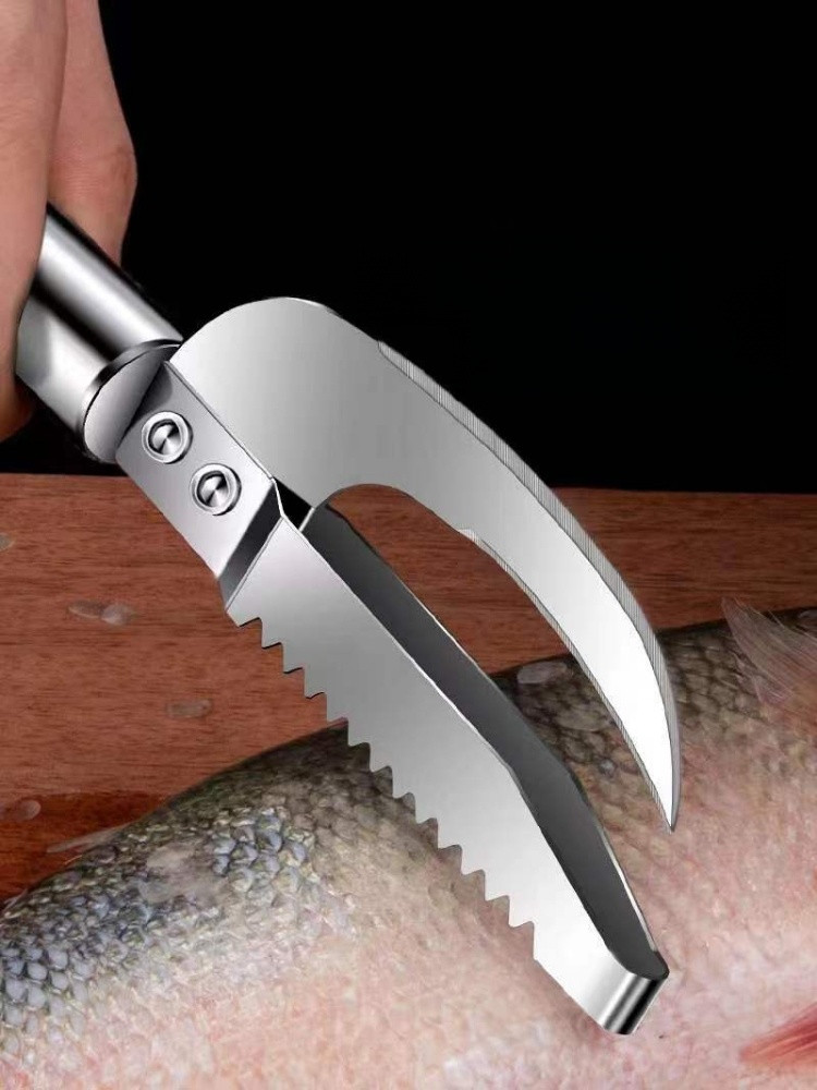 Gadget for Scraping Fish Scales Fish Scale Removal Tool Fish Maw Fish Knife Gill Planer Stainless Steel Gills Killing Fish Handy Gadget For Home Scale Removal