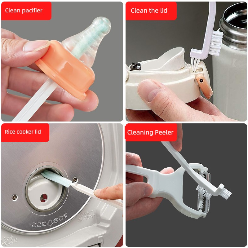 Japan Import Thermal Cup Lid Gap Cleaning Brush Cup Water Tea Cup Cleaning Brush Cup Brush Suit