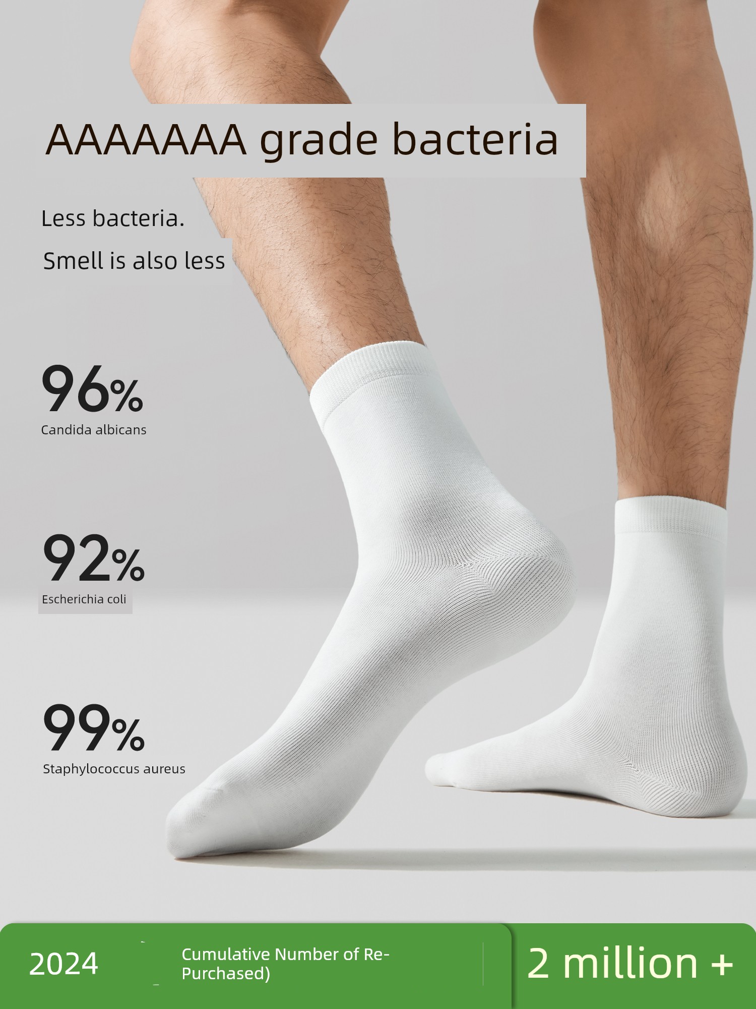 [Cotton] Socks Men's Spring and Autumn Pure Cotton Yarn Breathable Sweat Absorbing Tube Socks Summer 7A Antibacterial Stink Prevent Socks