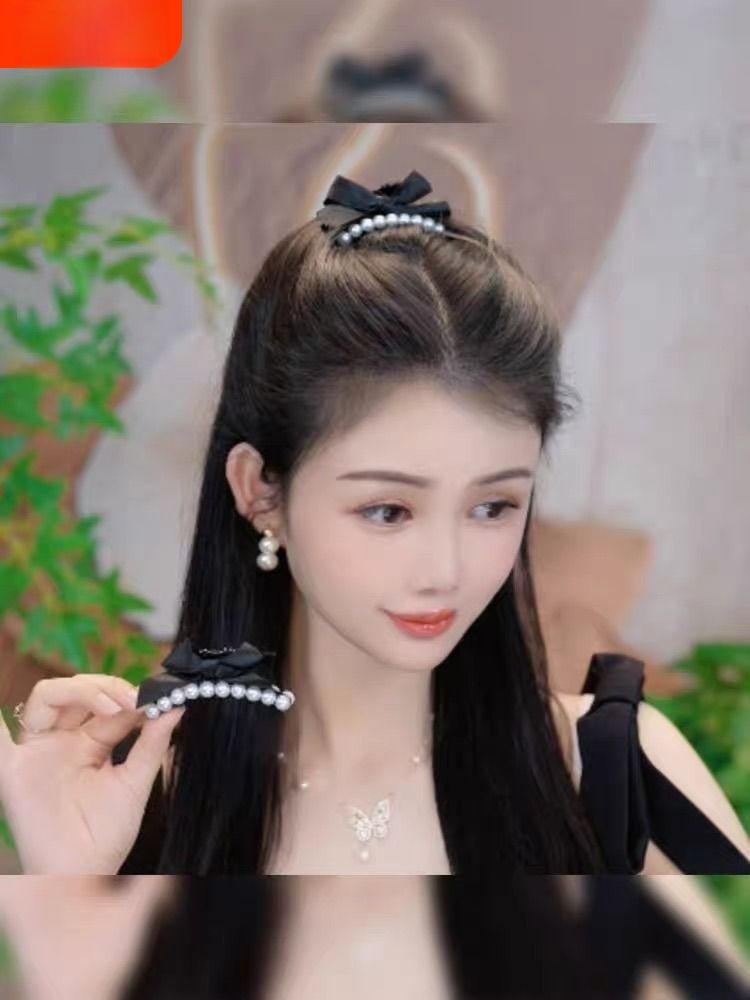 Classic Style Beads Barrettes Side Princess Hairstyle Bows