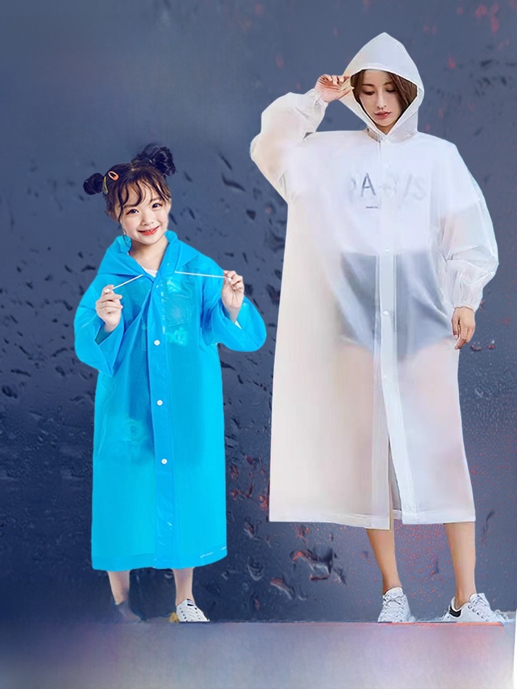 Raincoat Disposable Outdoor Long Full Body Rainproof Thickened Kids Men's and Women's Hiking Travel Portable Poncho