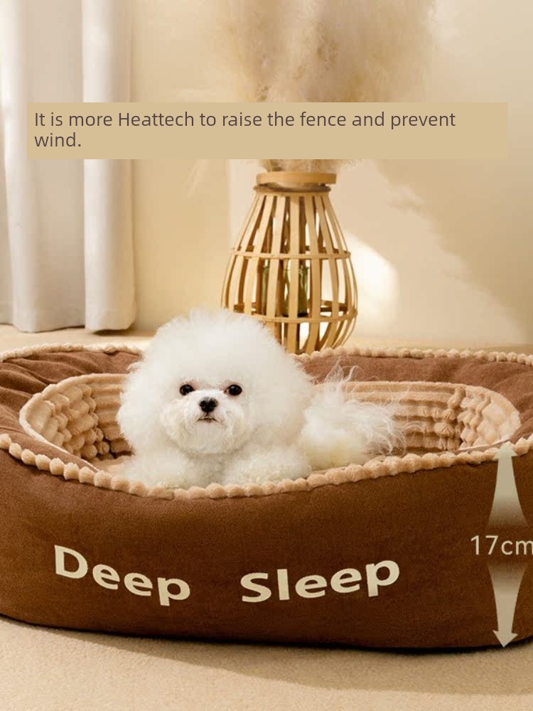 Hippy Dog Kennel Winter Warm Four Seasons Universal Teddy/Golden Retriever Detachable Washable Dog Bed Large Dog Small Dog Kennel