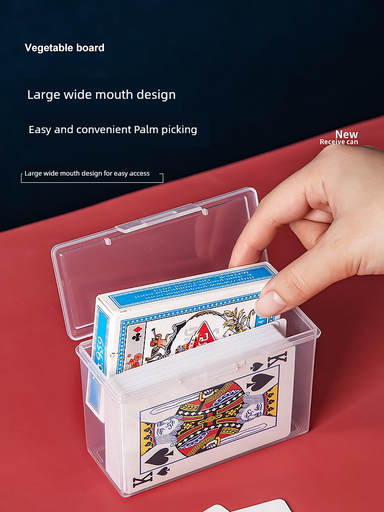 Transparent Playing Cards Storage Box Plastic Box Ultraman Game Card ID Card Business Card Storage Storage Box