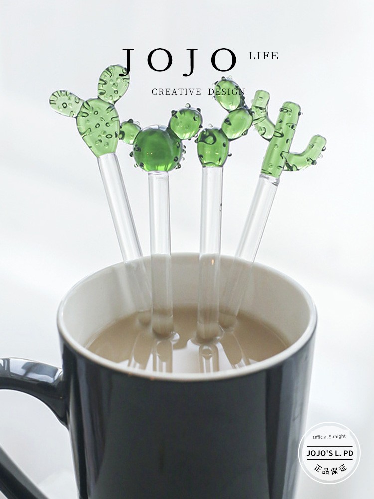 Jojo's L. Pd. Hands. Stirring Rod Japanese Colorful Glass Stirrer Cactus Long | Hand