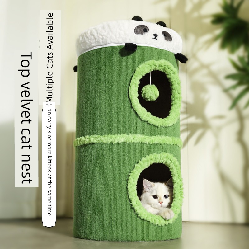 Cat Nest Winter Heattech Cat House Cat House Winter Sleeping Nest Cat Scratch Board Winter Cat Closed Double Layer Cat Climbing Frame