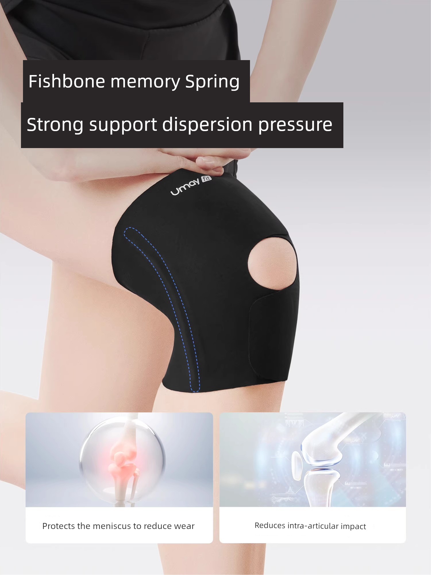 Thin Hiking Professional Knee Pads for Menisci Injury