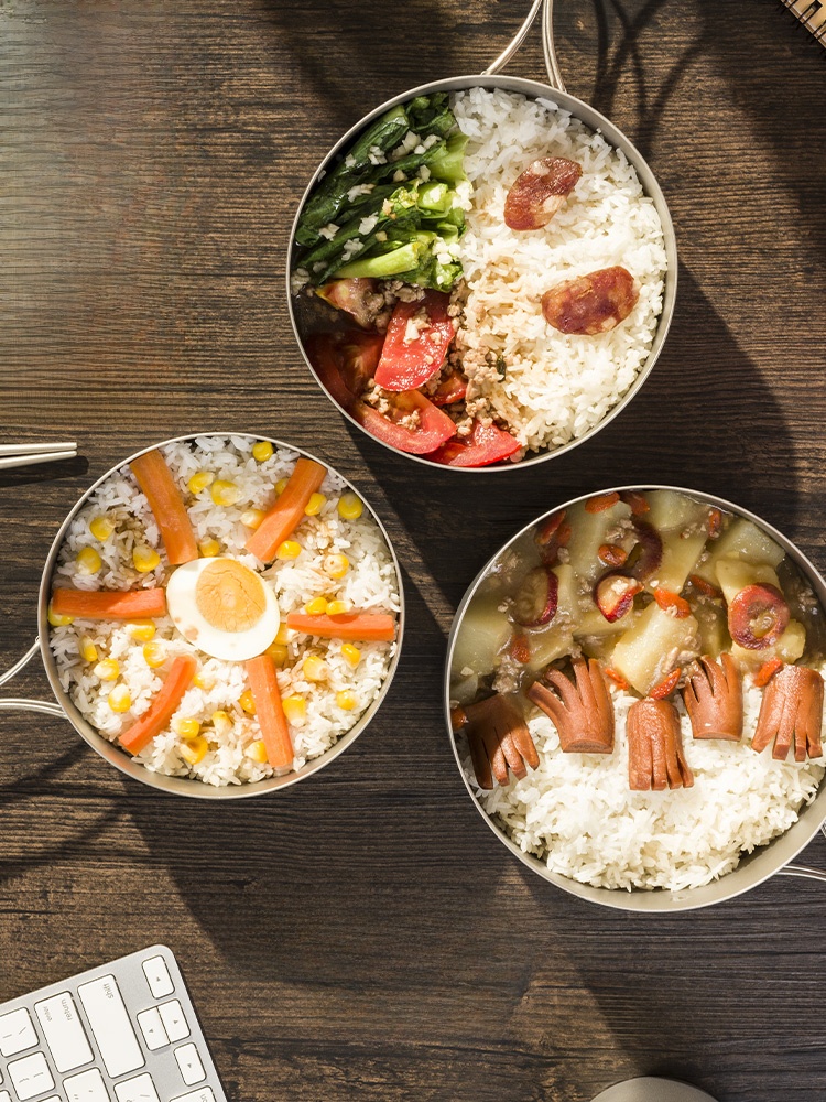 Keith Large Bento Box Outing Home Use Titanium Bowl