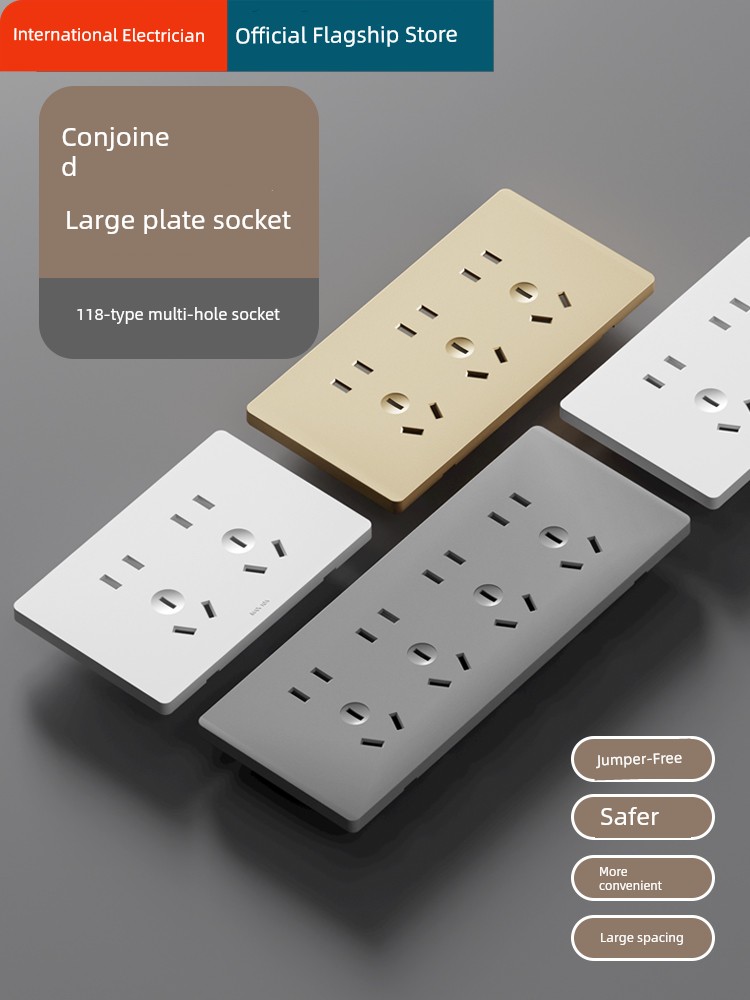 118 Type Switch Socket 10 Holes Fifteen Holes Kitchen Special Porous 20 Holes Twenty Holes Multifunctional Wall Panels