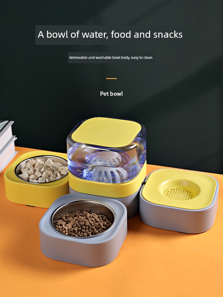 Pet Feeder Automatic Pet Feeder Feeder Cat and Dog Automatic Pet Feeder Feeder Water and Food All-in-One Machine Drink Fountain Cat