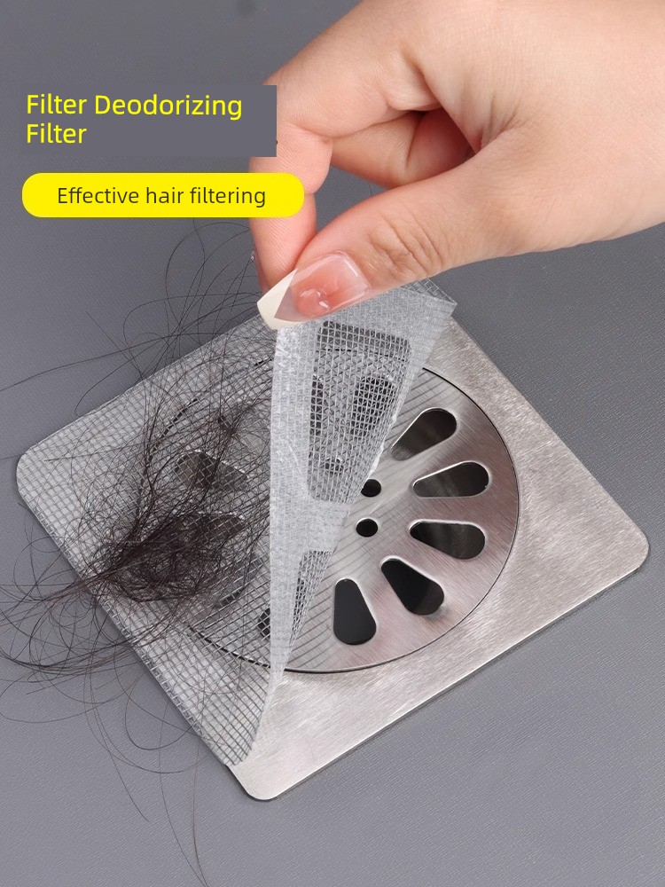 Bathroom Hair Filter Hair Stopping Net Bathroom Sewer Filter Kitchen Anti-Blocking Anti-Cockroach Insect Floor Drain Sheet