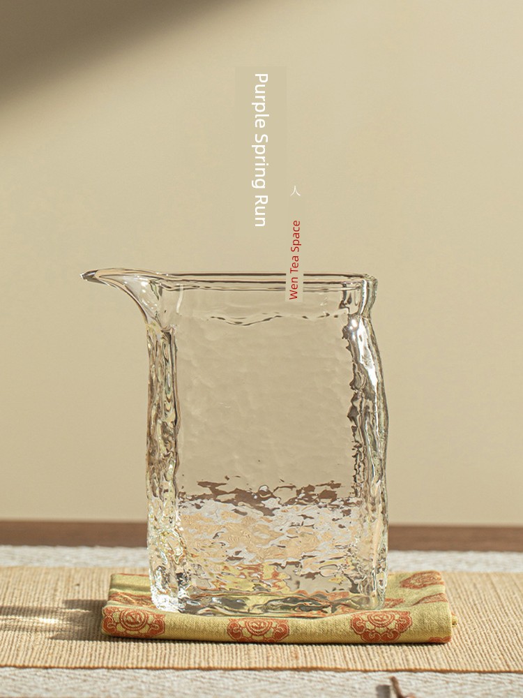 Jojo's L. Pd. Ziquan Jian. Heat-Resistant Glass Fair Cup Japanese Style Hammer Pattern Fair Mug Thickened | Guaranteed Sales