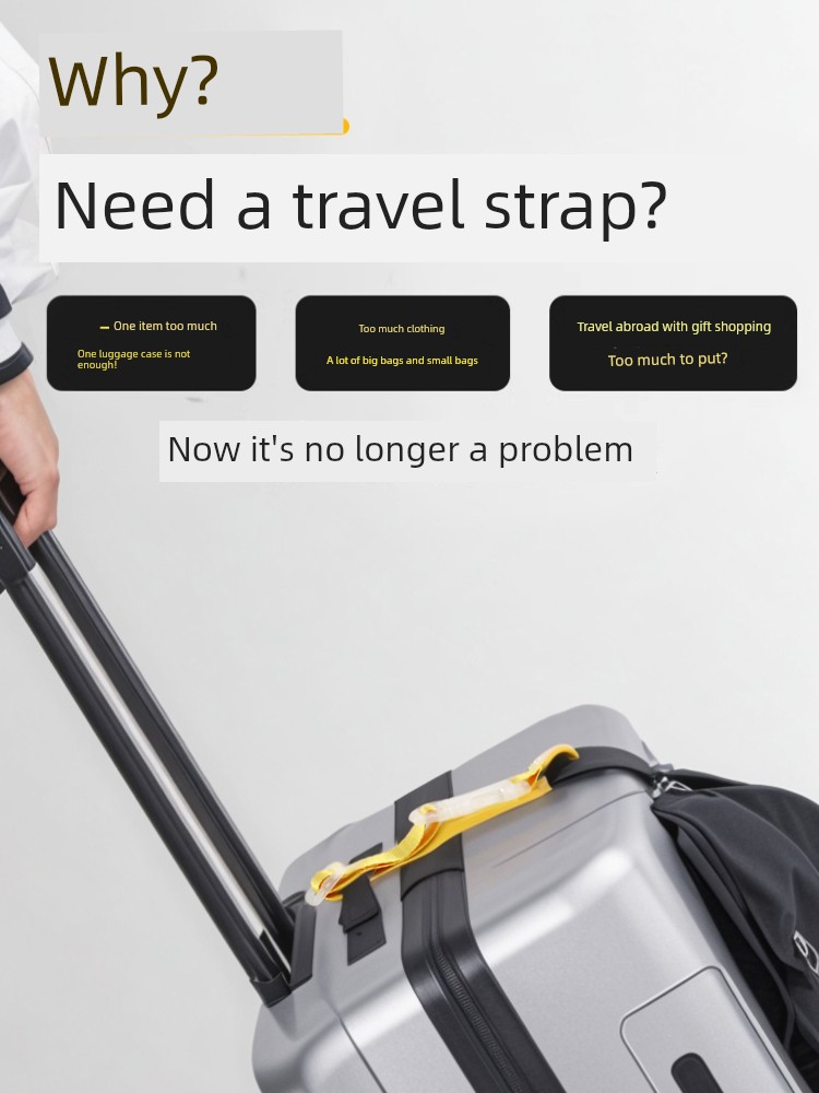 Travel Trolley Luggage Hanging Buckle Strap Luggage External Gripper Fixing Band Bag Fixed Gripper