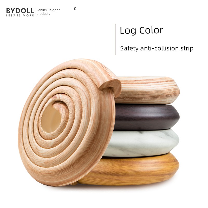 Wood Color Baby and Infant Safety Bumper Strip Protective Strip Thickened Widened Kids Table Corner Edge Corner Protector 2 M Pack