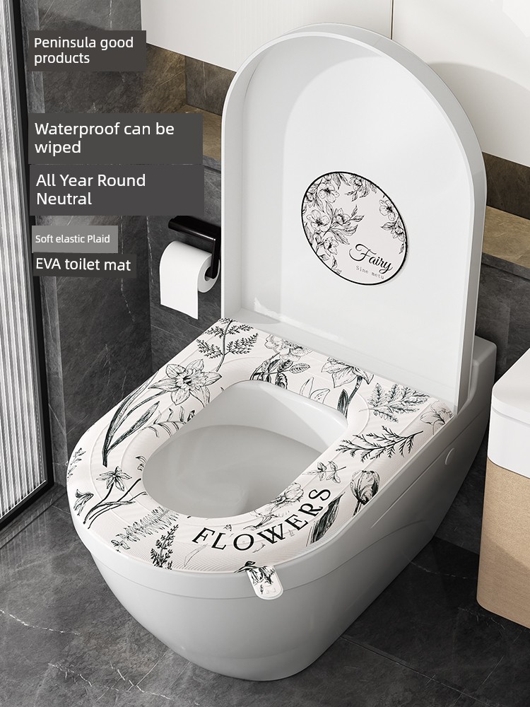 Waterproof Winter Summer Internet Celebrity Toilet Mat