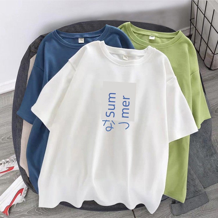 100.00kg Plus Size Women's Clothing Oversized Girls' Top Short Sleeve plus Size Minimalist 150.00kg Summer Loose Korean Style T-shirt