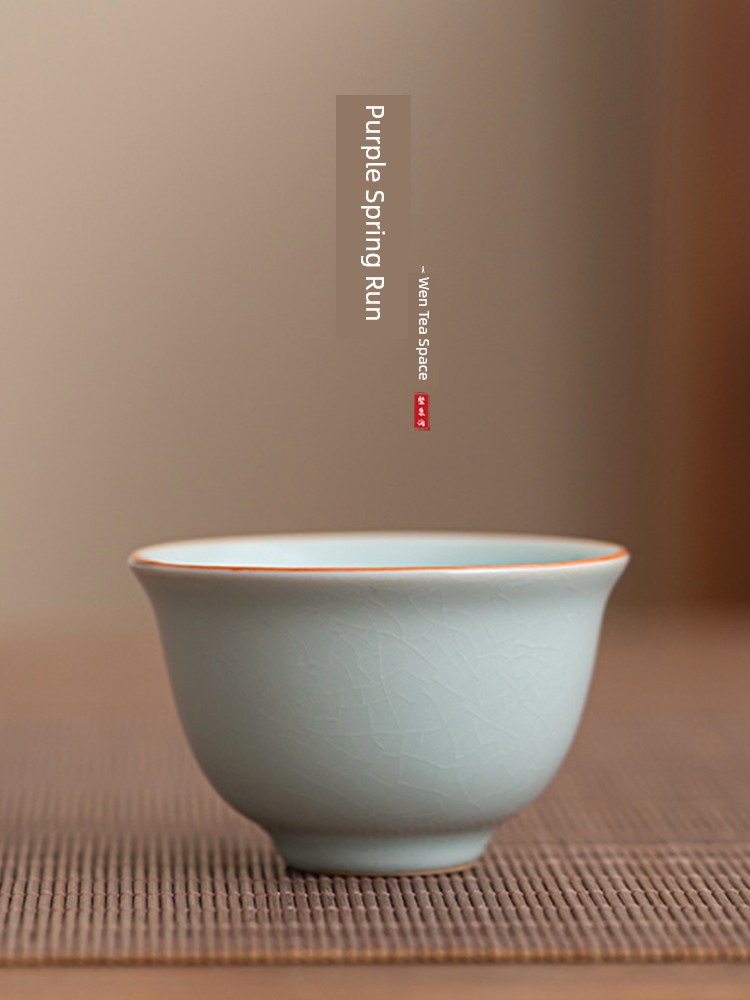 Jojo's L. Pd. Ziquan Jian. Tea Cup Ru Ware For Home Kung Fu Tea Personal Cup Ceramic Tea | Bathrobe