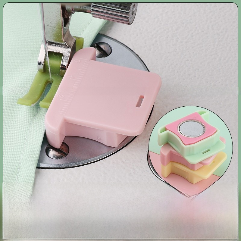 Strong Magnetic Gauge Plastic Multi-Function Magnet Cloth Sewing Machine Anti-Roll Edge Band Scale Locator Auxiliary Professional