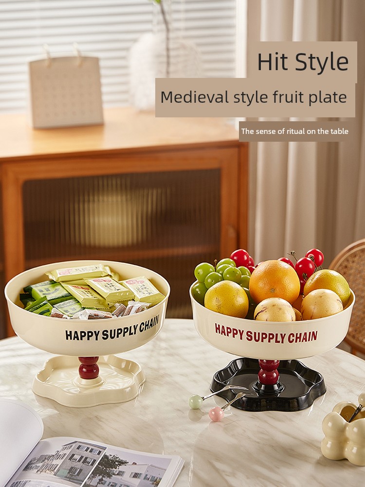 Household Fruit Plate Living Room Coffee Table Good-looking Exquisite Internet Celebrity New Year Snack Dried Fruit Melon Seeds Food Grade Candy Box
