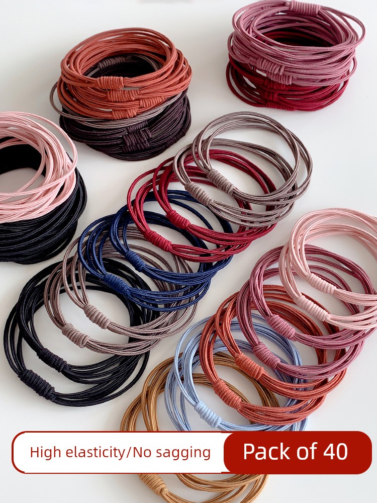 High Ponytail Rubber Band Female Hair Ring Head Rope Minimalist Elegant High Elastic Durable Tie-up Hair Rope Rubber Band Headdress