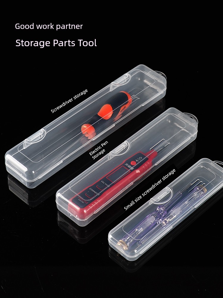 Electroprobe Pliers Screwdriver Storage Box Convenient to Carry Small Tool Box Finishing Box Thickened Plastic Transparent Spare Parts Box
