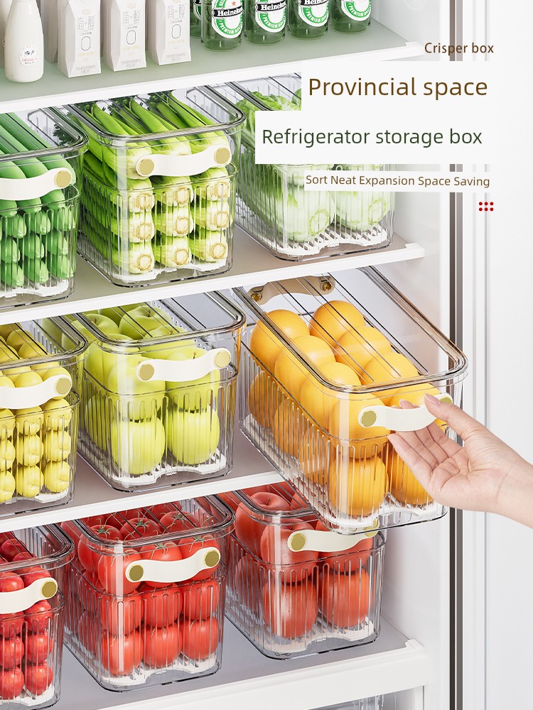Refrigerator Storage Box Food Grade Crisper Fruit Egg Special Drawer Kitchen Beverage Rack Storage Organizer Artifact