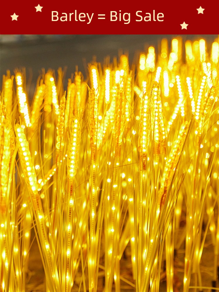 LED Luminous Solar Wheat Lights New Year Outdoor Scene Atmosphere Scene Layout Waterproof Decorations Ground Plug Light