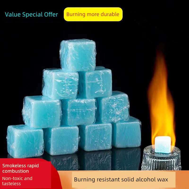 Solid Alcohol Block Burn-Resistant Alcohol Stove Hot Pot Dry Pot Fuel Household Solid Wax Ignition Carbon Ignition Commercial