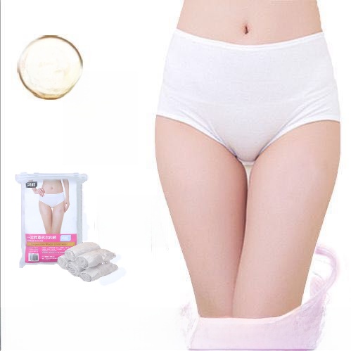 10 Disposable Underwear Men and Women Sterile Plaid Pure Cotton Wash-Free Travel Business Trip Postpartum Shorts