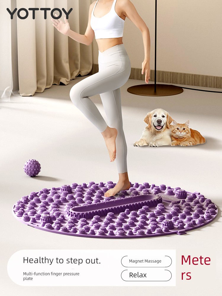 Yottoy Anti-Slip Bath Mat Super Jogging Foot Massage Cushions Sole Foot Step in Place Running Weight Loss Dedicated Floor Mat Chinese Medicine