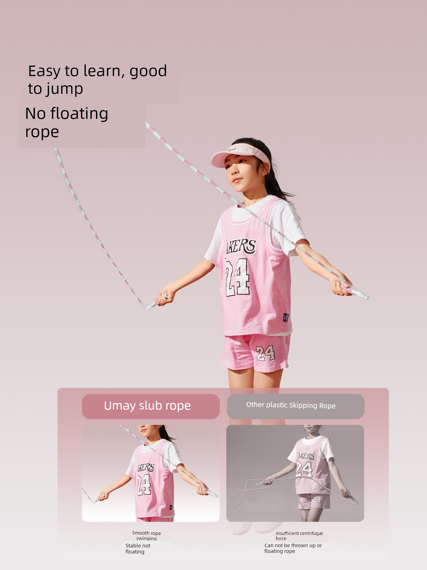 Kids Beginner Kids Exam Fitness Bamboo Joint Skipping Rope