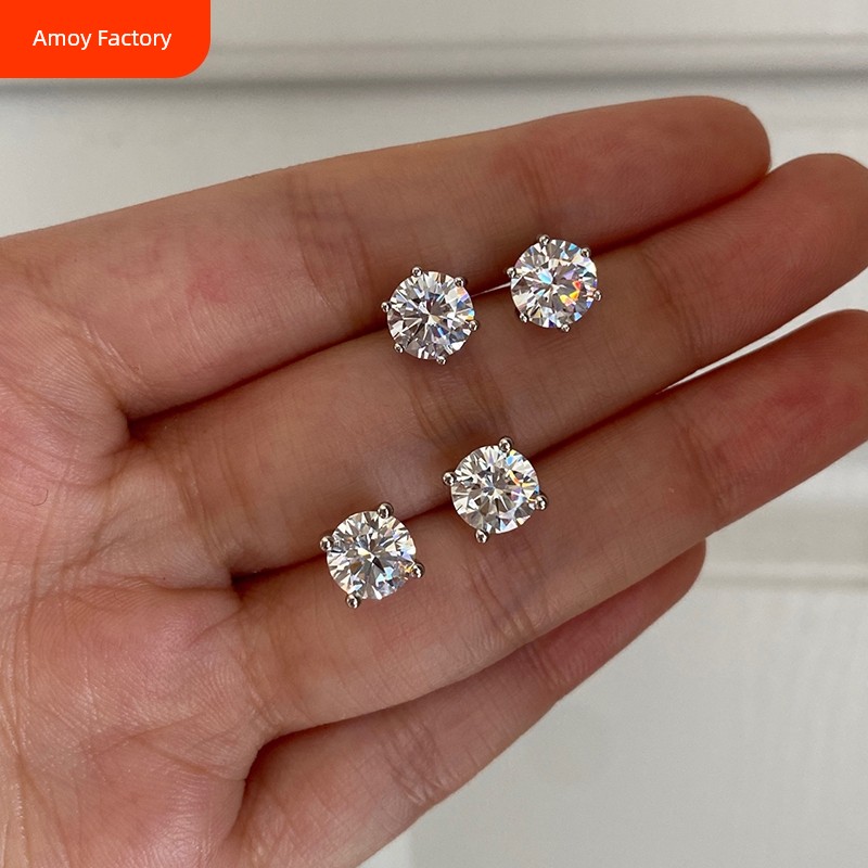 Accessible Luxury Flash Entire Sterling Silver Colorfast Easiest for Match Single Diamond