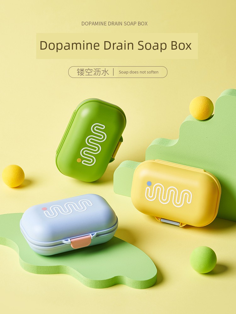Soap Dish Travel Portable Soap Box Accessible Luxury Classy Drain Seal with Lid For Home Soap Storage Box
