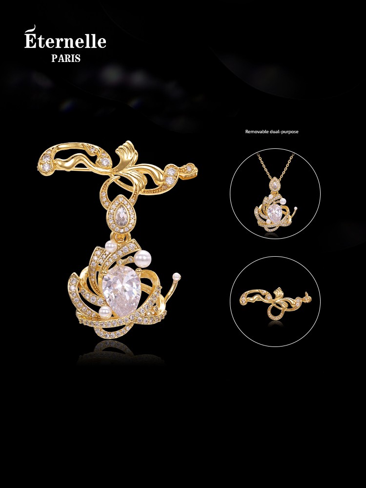 Eternelle French Eternal Laurel Crown Brooch Detachable Dual-Use Accessories Exquisite High-End Pin Corsage