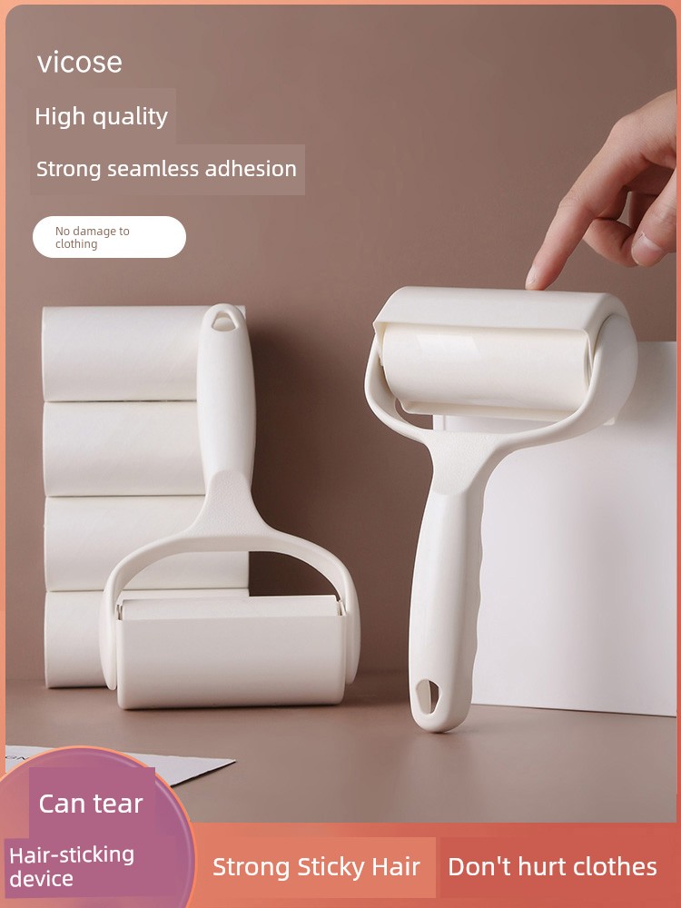 Lent Remover Roller Tearable Paper Rolling Brush Sticker Roll Tear Paper Sticky Roller Web Replacement Paper Roll Paper Hair Removal Gadget