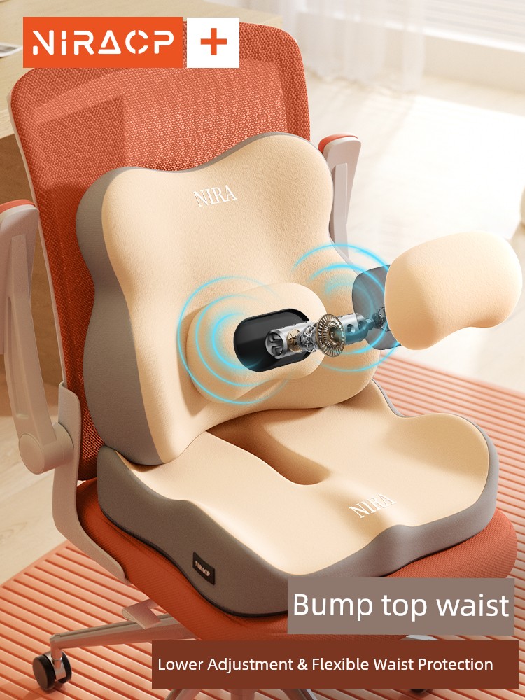 Lumbar Support Pillow Office Seat Lumbar Pillow Massage Waist Support Station for a Long Time Handy Gadget Sitting Chair Waist Support Cushion Waist Pad