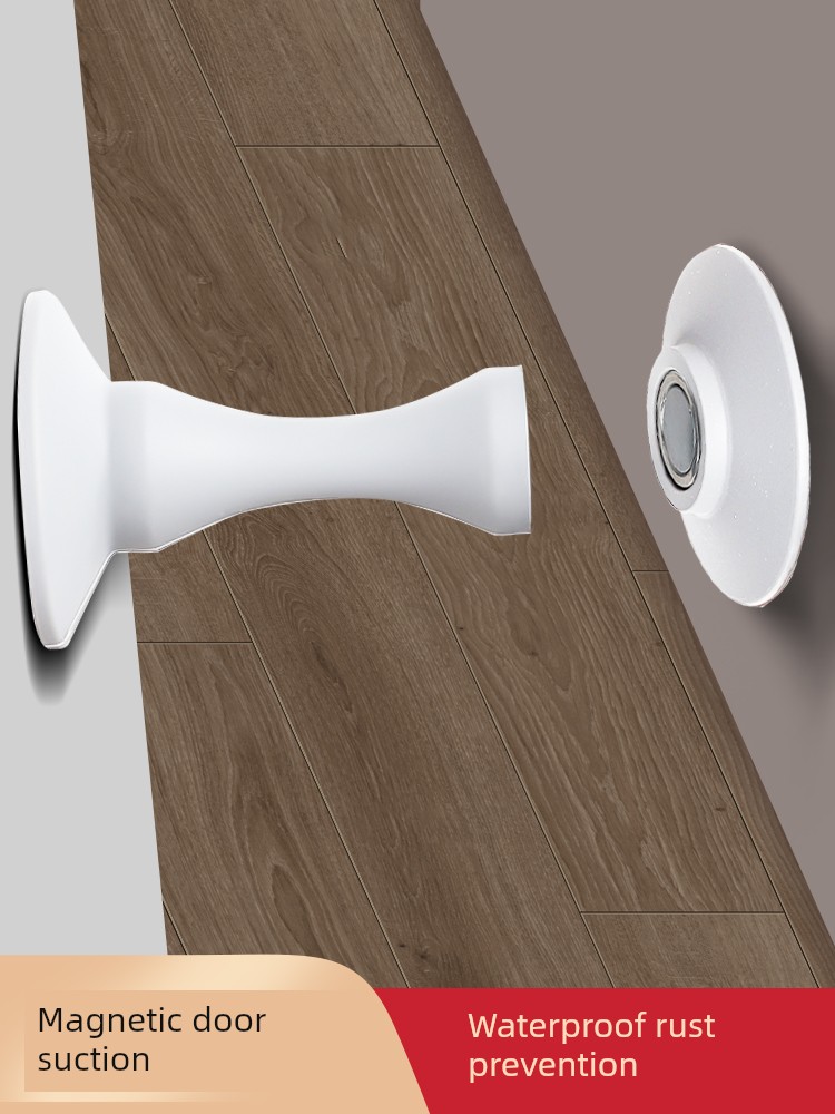 Door Stopper Door Stopper Silicone Anti-Collision Magnetic Suction Windproof Mute Punch-Free Door Stop Fixed Floor Knob Handy Gadget Blocking Door Door Stop