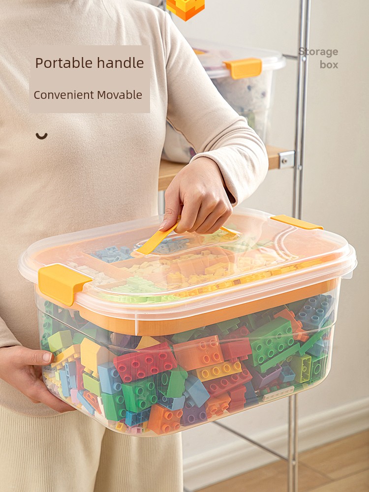 Lego Building Blocks Storage Box Toy Storage Box Children's Assembled Parts Kindergarten Storage Basket Magnetic Piece Plastic Bucket