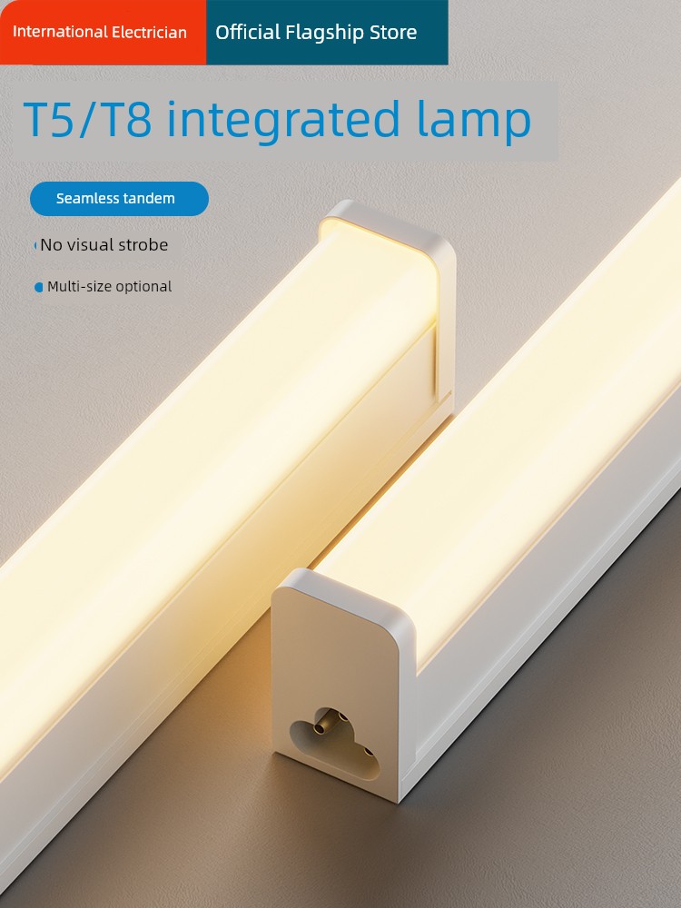 Three-Proof Led Bench Lamp Tube Integrated 1.2 M Display Cabinet Fluorescent Lamp Full Set For Home Super Bright Energy-Saving Electric Commercial Use