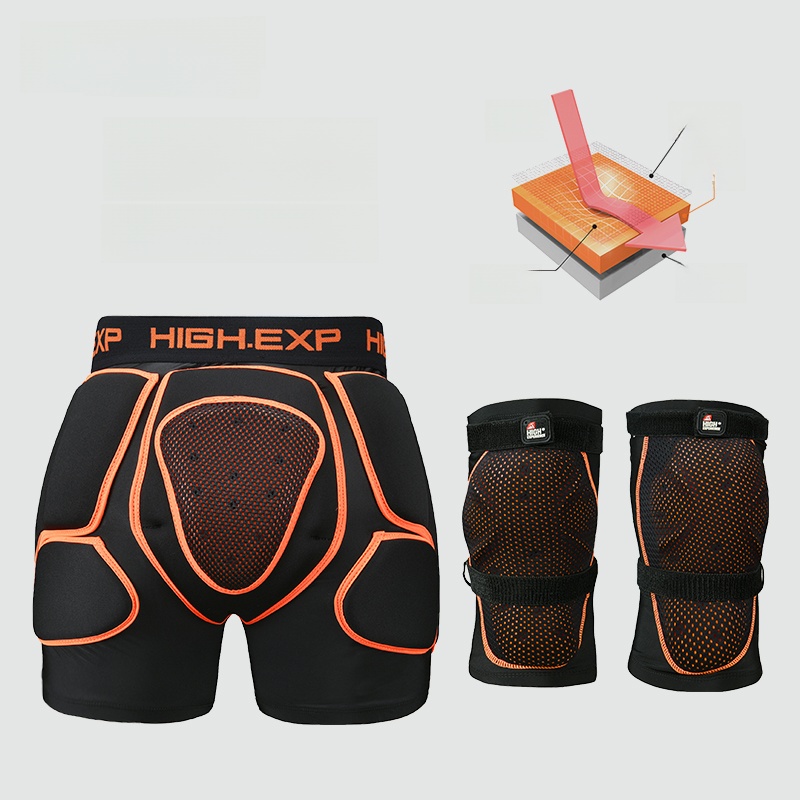 Ski Equipment Hip Pad Kneecap Suit Novice Wear Ski Protective Gear Full Set Veneer Double Board Drop-Resistant Soft Hip Pad Hip Cushion