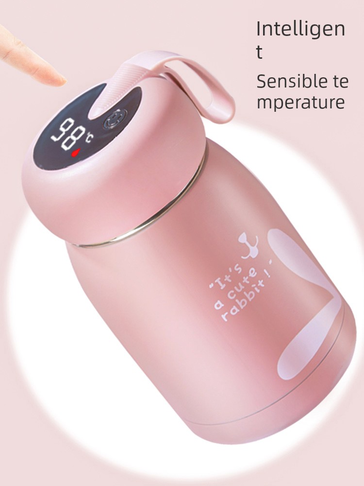 Smart Insulation Cup Female Cute Water Glass Small Portable Student Good-looking Internet Celebrity Kids Mini Girl Cup