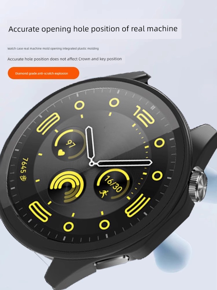 Applicable to Huawei GT4 Watch Watchgt4 Protective Case Glory Watch 4pro New Arrival Pc Integrated Tempered Smart Watch 46mm Spruce Green GT4 Protective Case Drop-Resistant GT Protective Film