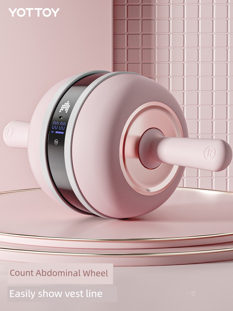 Automatic Rebound Abdominal Wheel Countable Belly Rolling Machine Fitness Equipment For Home Women's Belly Reduction Firm Abs Handy Gadget