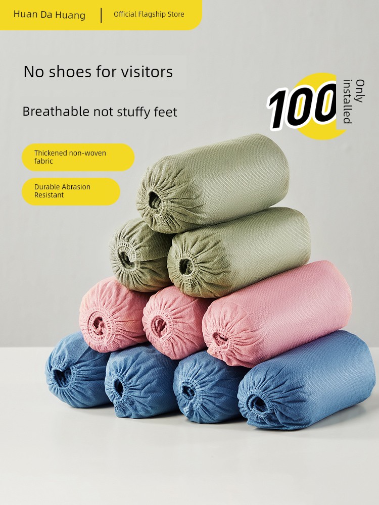 Cooker King Disposable Shoe Cover For Home Indoor Thickening Adult Student Abrasion Resistant Waterproof Non Slip Hospitality Plastic Foot Sleeve