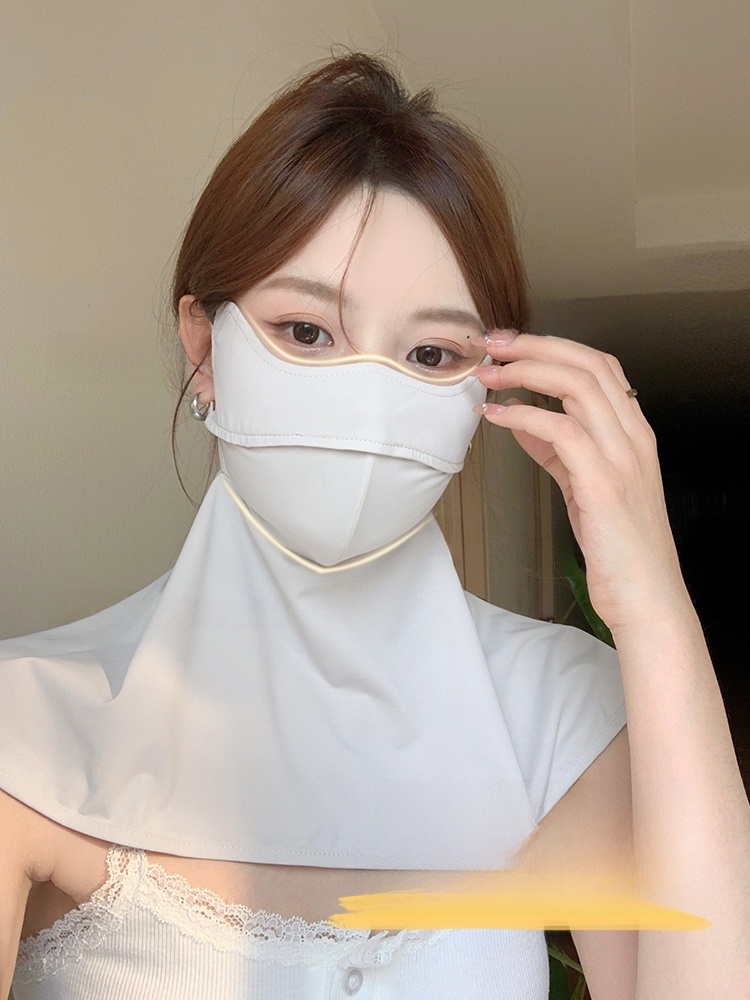 Ice Silk Full Face Sun Mask Female Summer Facekini UV Protection Cycling Masks Ear Protection Three-Dimensional Neutral