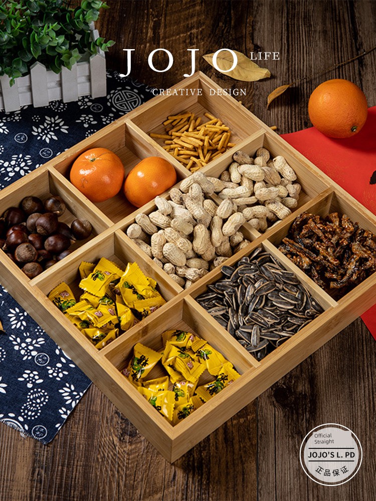 Jojo's L. Pd. Lemon Fruit Plate New Year Tea Cake Tray Wedding Nut Bamboo Storage Box | Qian Lime